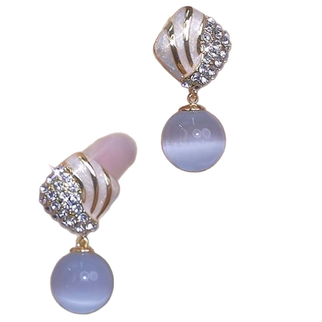 Women's Diamond Entry Lux Elegant Opal Fashionable Earrings