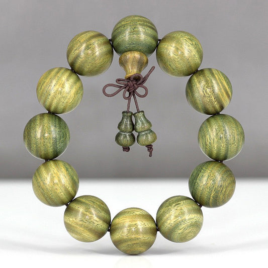 Women's & Men's Sandalwood Buddha Beads Rift Grain Small Bracelets