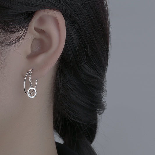 Style Yoo Female Korean Refined Rhinestone Shaped Earrings
