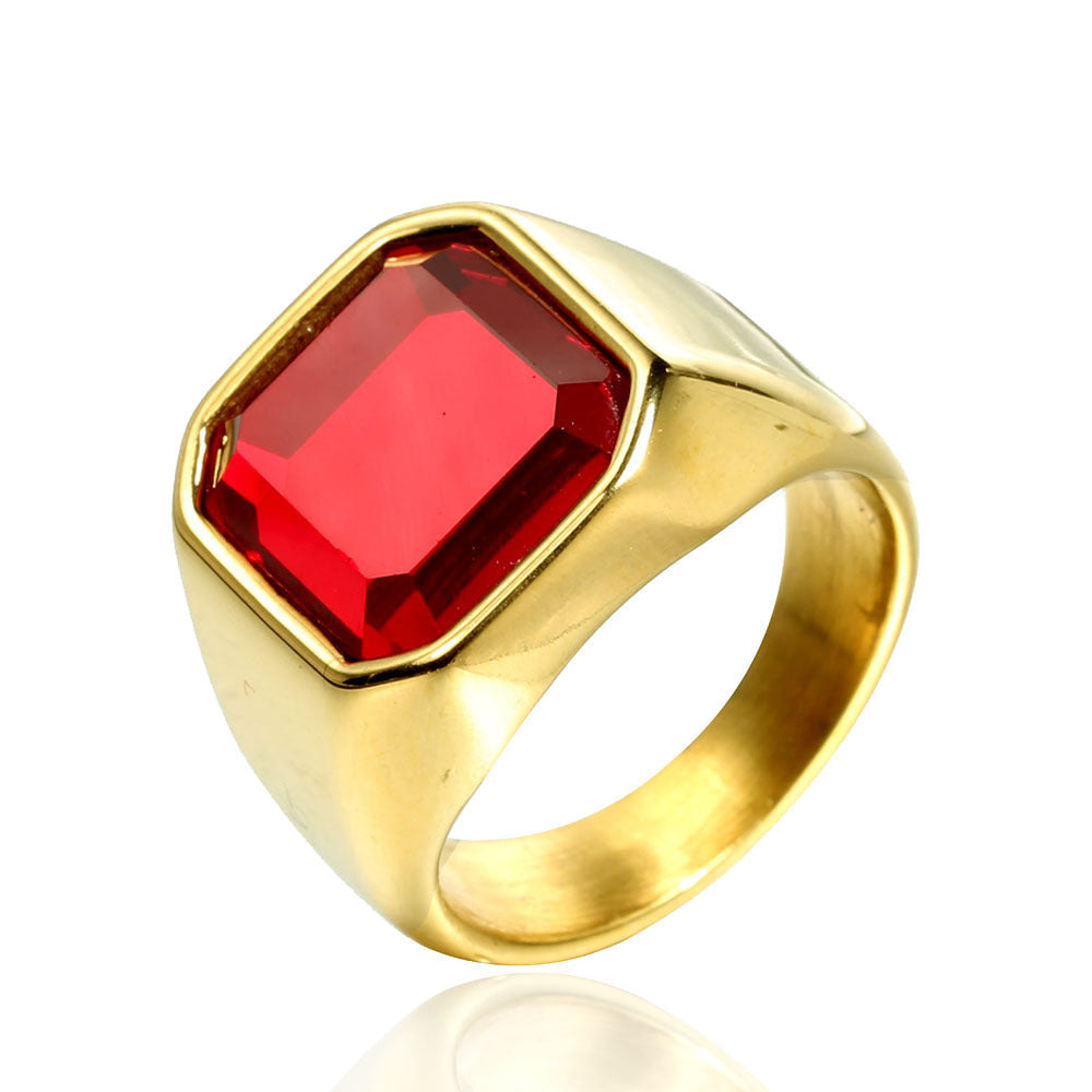 Men's Thailand Retro Distressed Personalized Titanium Steel Ring