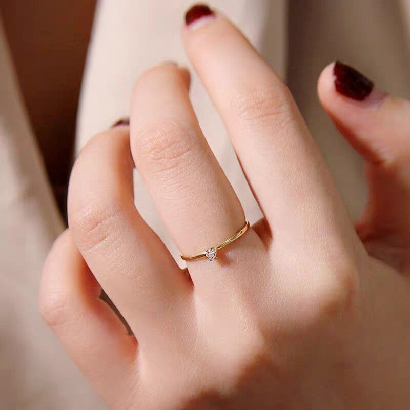Women's Entry Lux Single Rhinestone Niche Personality Ring