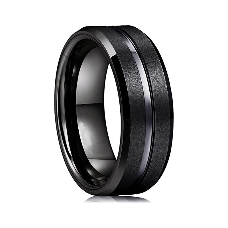 Creative Single Sink Bilateral Frosted Titanium Rings