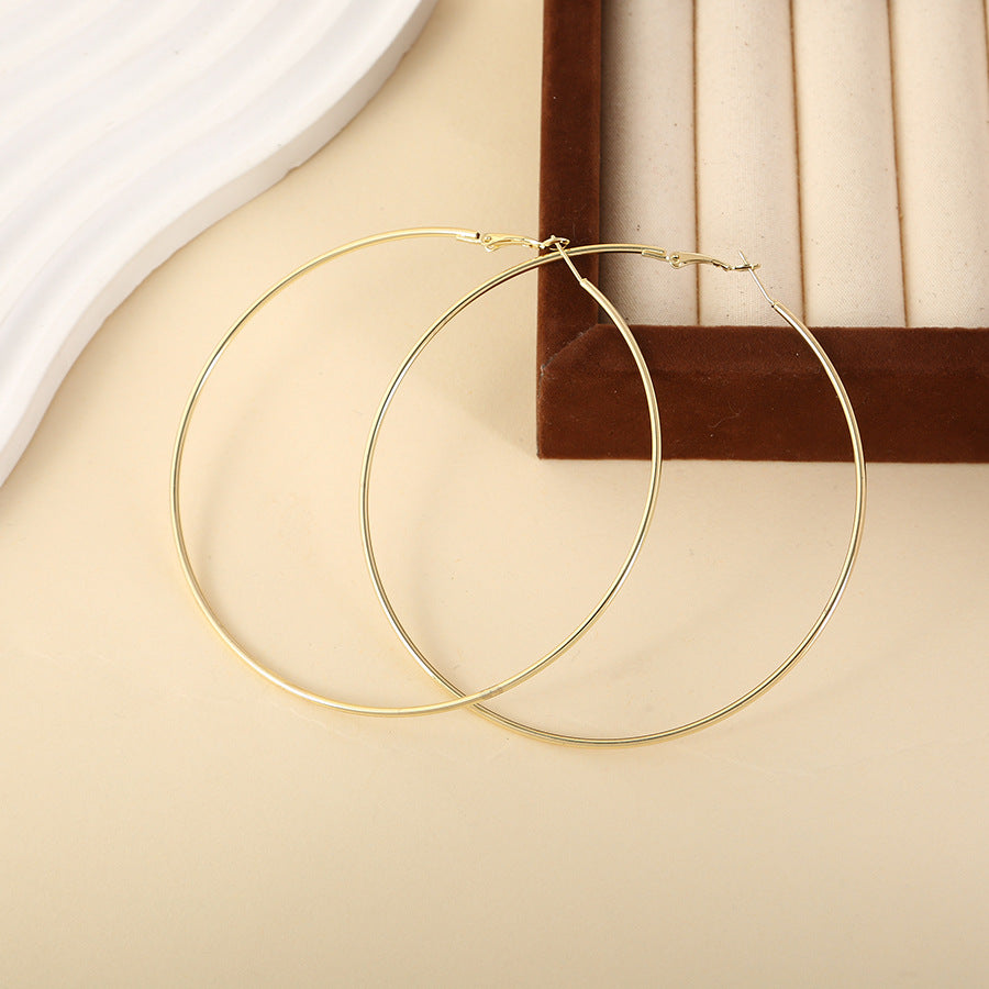 High Sense Big Circle Female Personality Simple Exaggerated Graceful Earrings