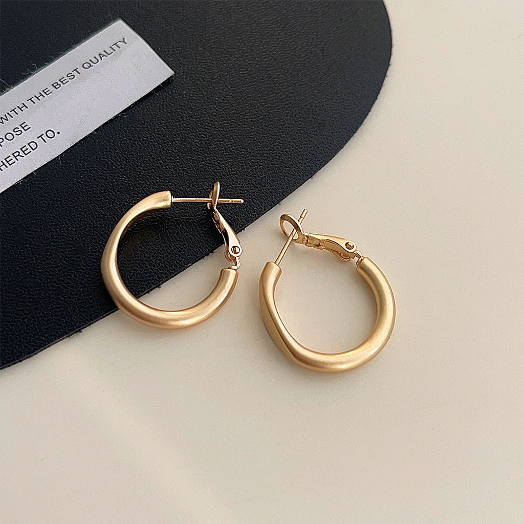 Women's High-grade Metal Simple For Light Luxury Minority Minimalist Style Earrings