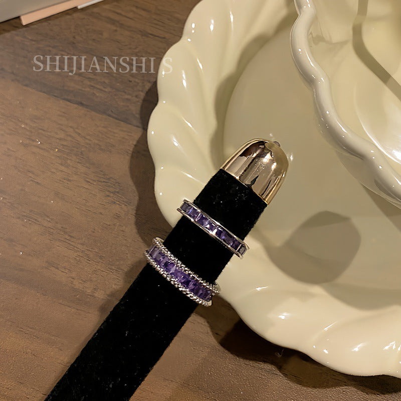 Women's Fairy Fog Glucose Sweet Cool Fresh Fruit Diamond Cube Ring