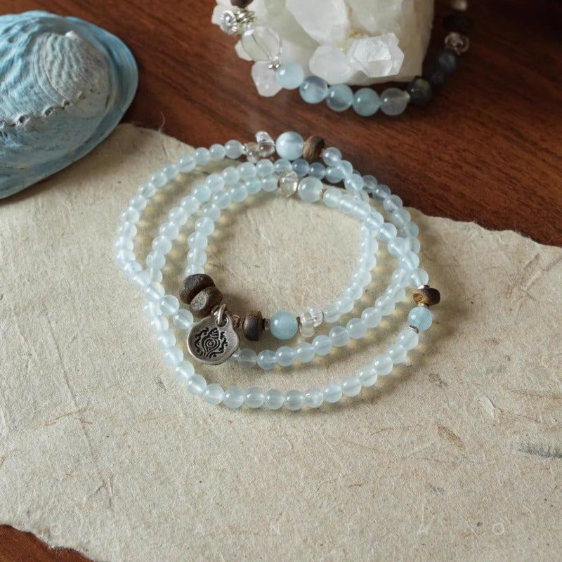 Women's Aquamarine Good Luck Can Be Used Necklaces