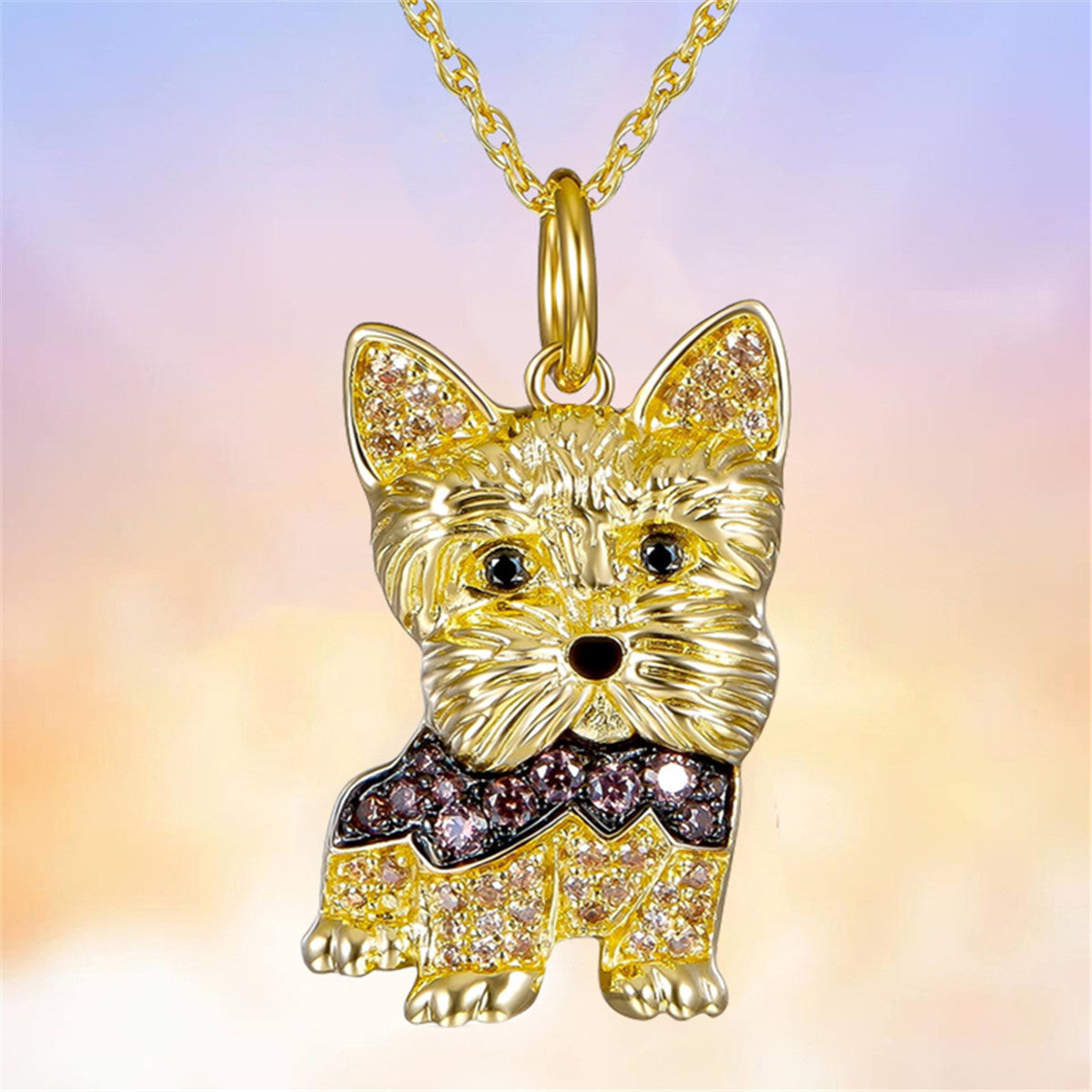 Cute Yorkshire Terrier Exquisite Zinc Alloy Die Casting Pendants