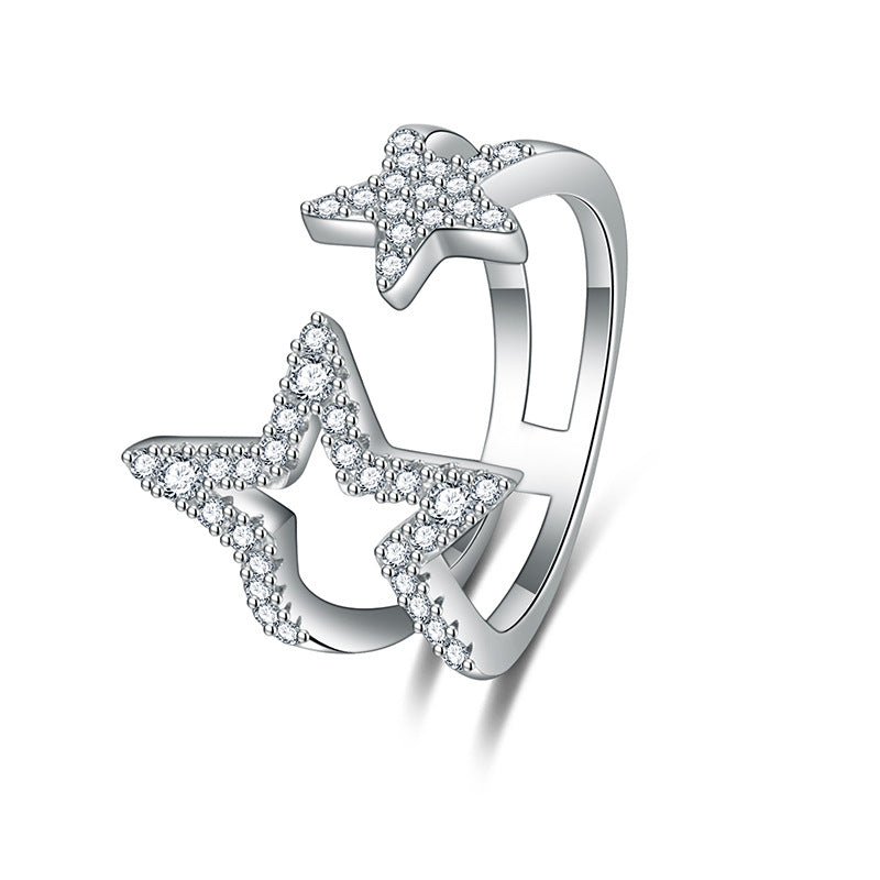 Plated Fashion Personalized Opening Hollow Popular Ring