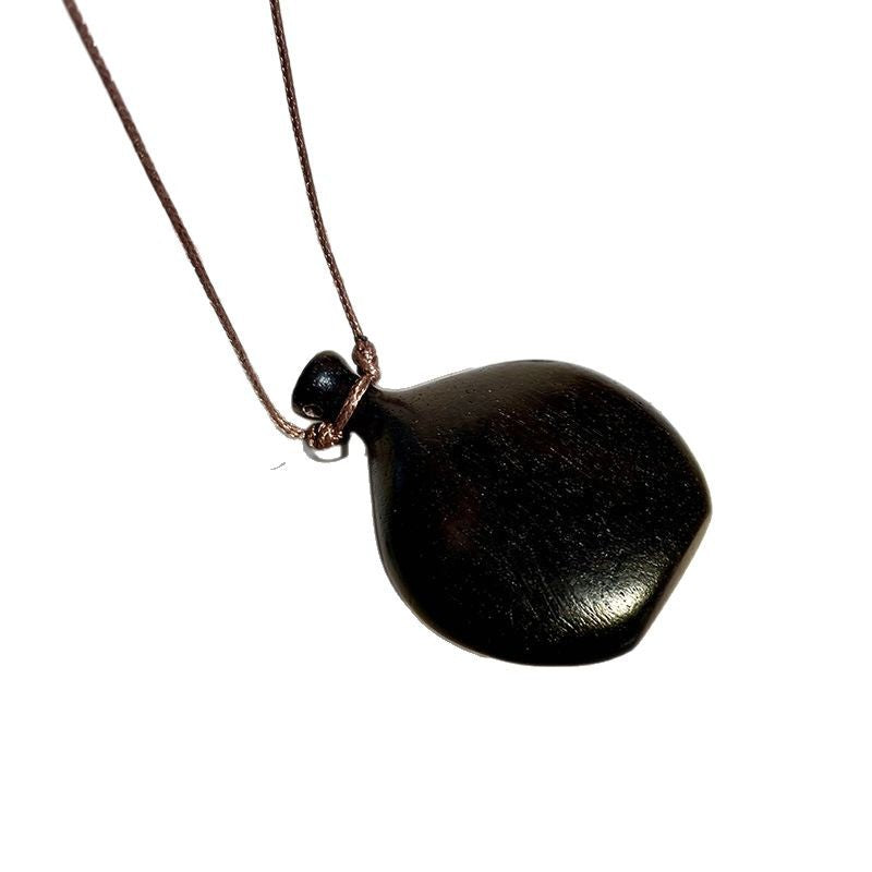 Finishing Wine Fairy Pot Sweater Chain Wooden Long Ethnic Necklace