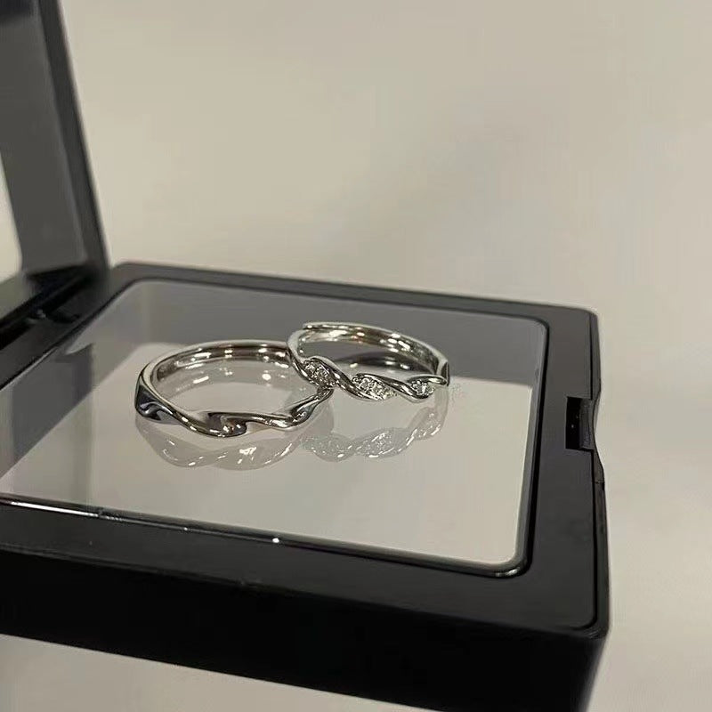 Mobius Female Fashion Adjustable Girlfriends Lovers Wild Geometric Design Couple Rings