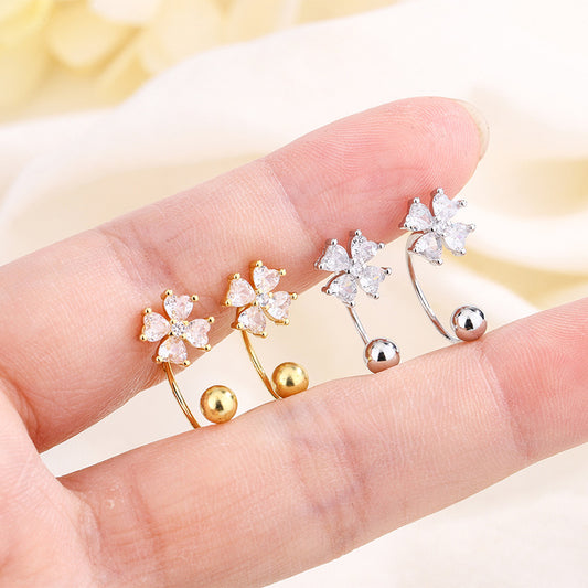 Clover Female Screw Twist Before Sleep Exquisite Versatile Ear Hook