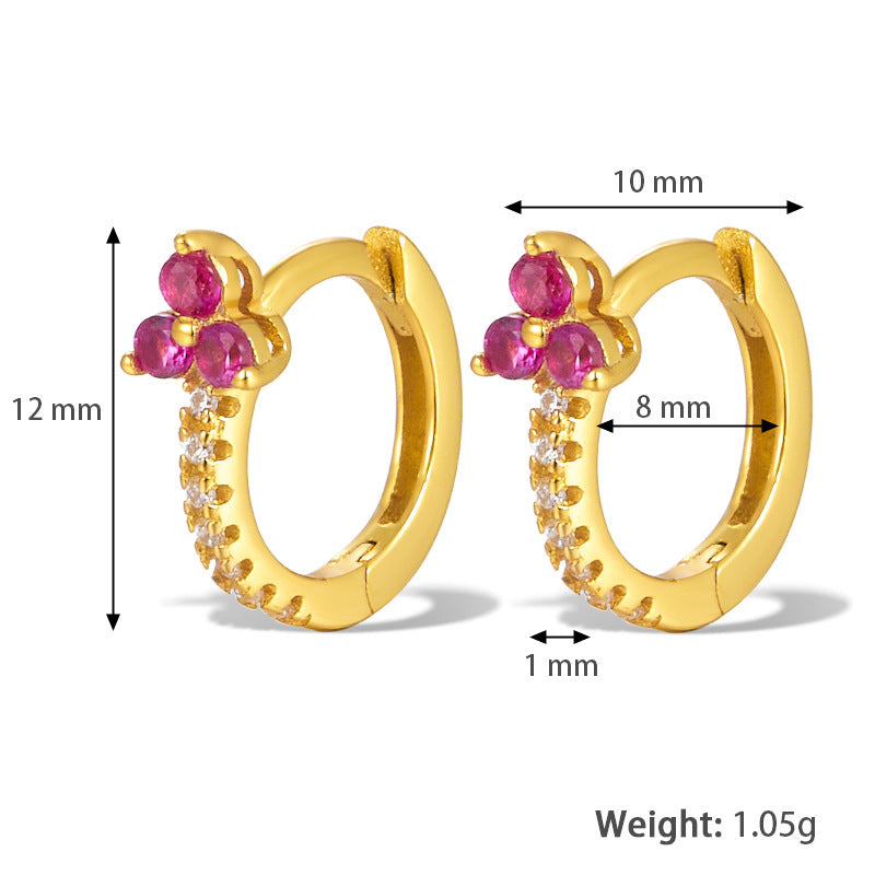 Zircon Light Luxury Advanced Design Sense Ear Clip Earrings