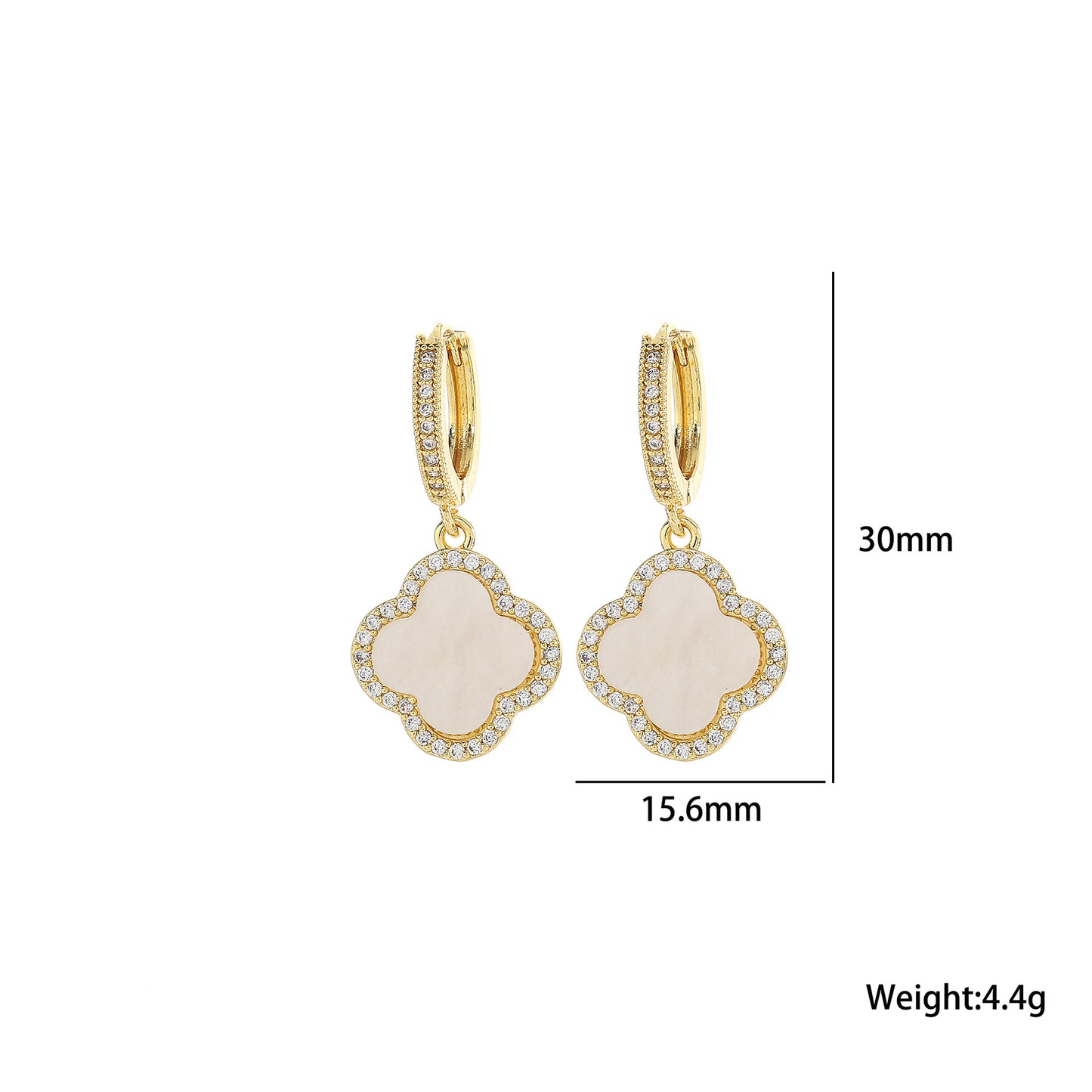 Clover Ear Clips Temperament High Sense Earrings