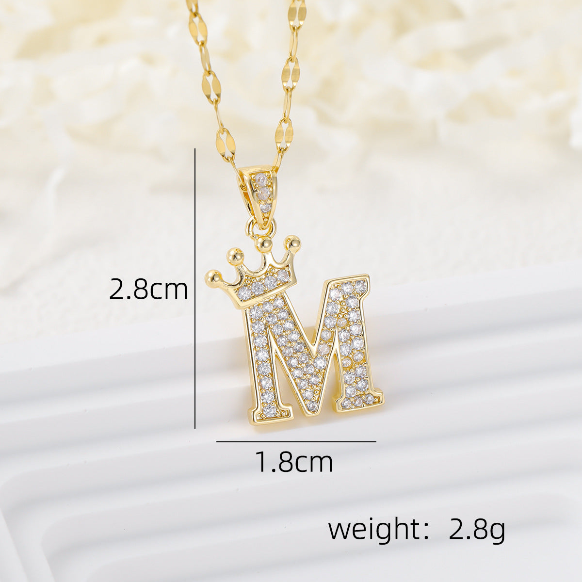 Casual Crown Letters Diamond Fashionable Female Necklace