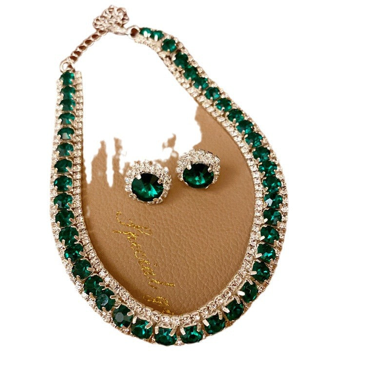 Women's Light Luxury Temperament Grandmother Lu Color For Jewelry Set