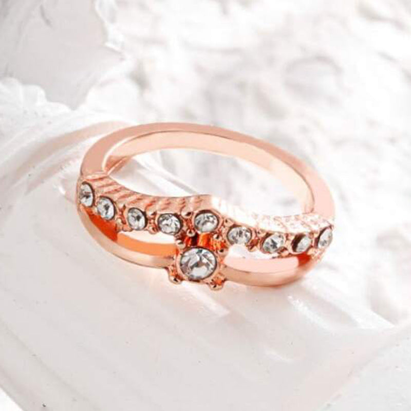 Women's Sweet Creative Engagement Simple Zircon Diamond Rings