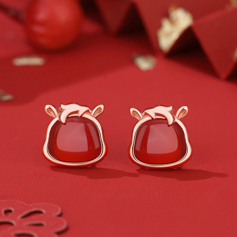 Sterling Sier National Fashion Chinese Zodiac Earrings