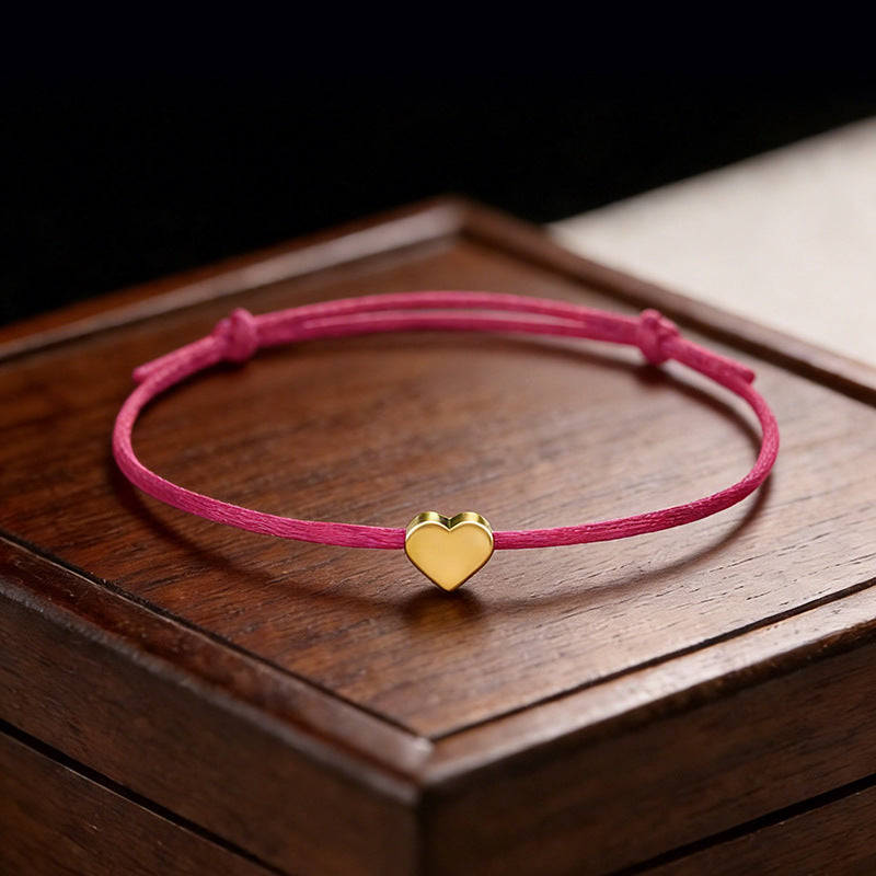 Adjustable Lucky Love Heart Shape Ten Colors Bracelet