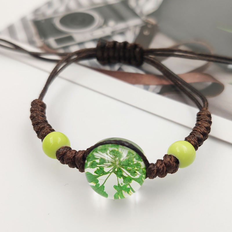 Flower Starry Sky Eternal Crystal Glass Bracelet