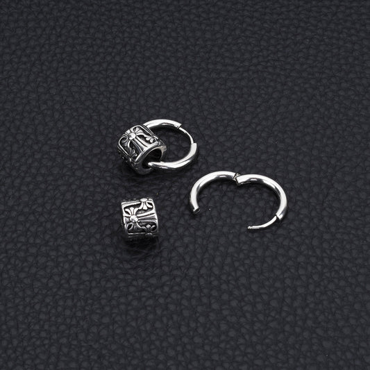 Men's Niche Titanium Steel Unique Single Simple Earrings