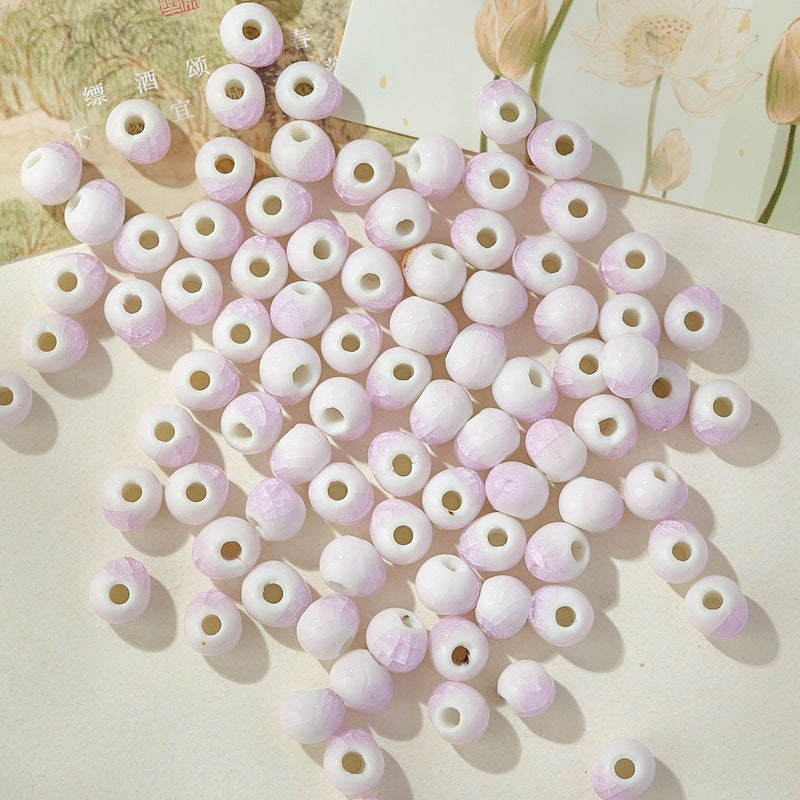 Graceful Casual Ceramic Round Beads Braiding Jewelry Accessories