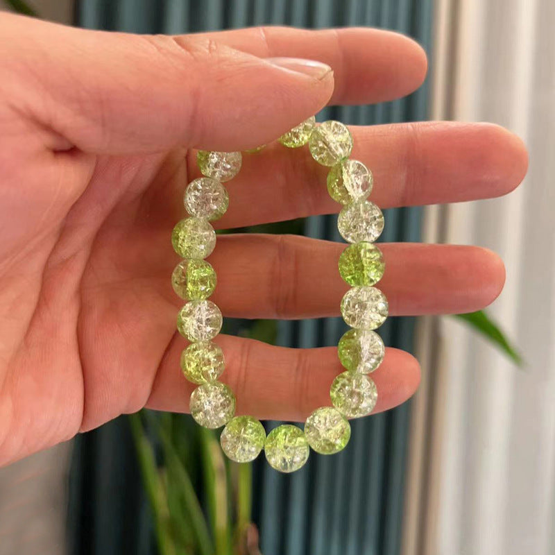 Glass Chipping Beads Gradient Color Micro Bead Bracelet