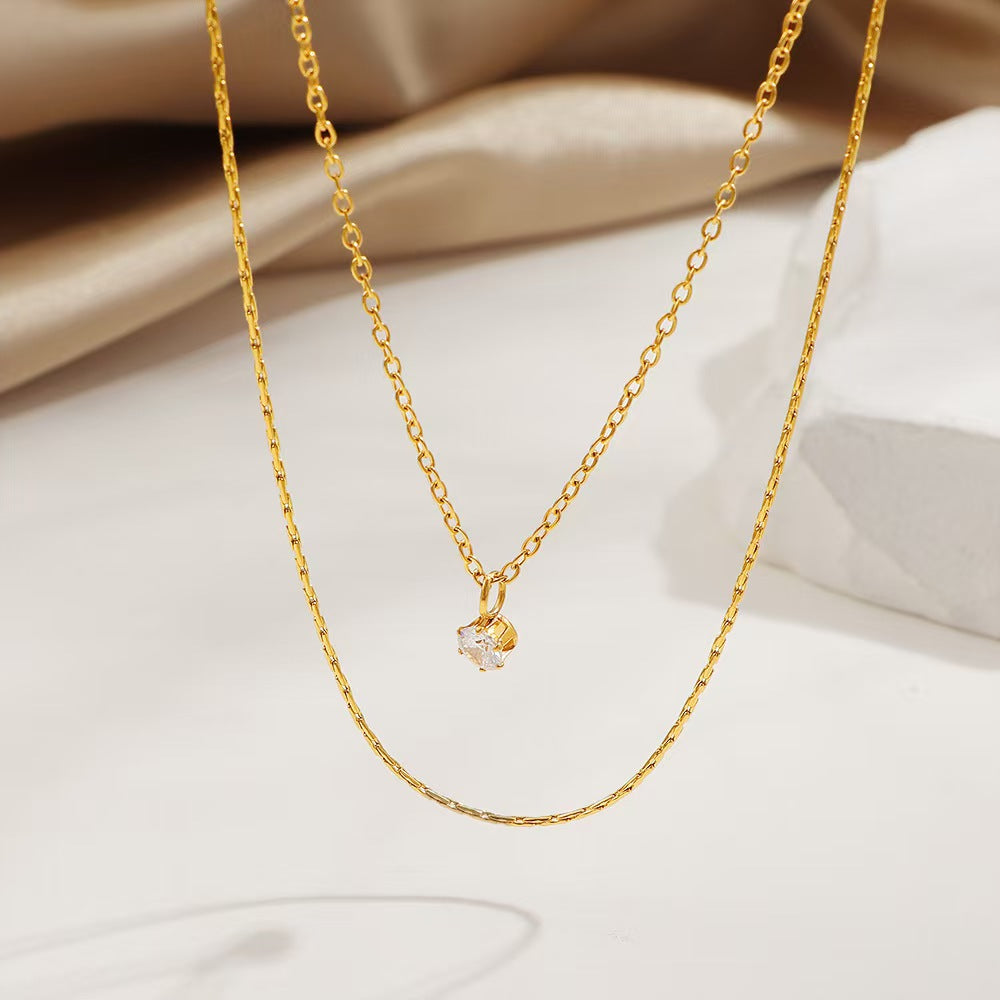Women's Simple Temperament Cold Style Titanium Necklaces