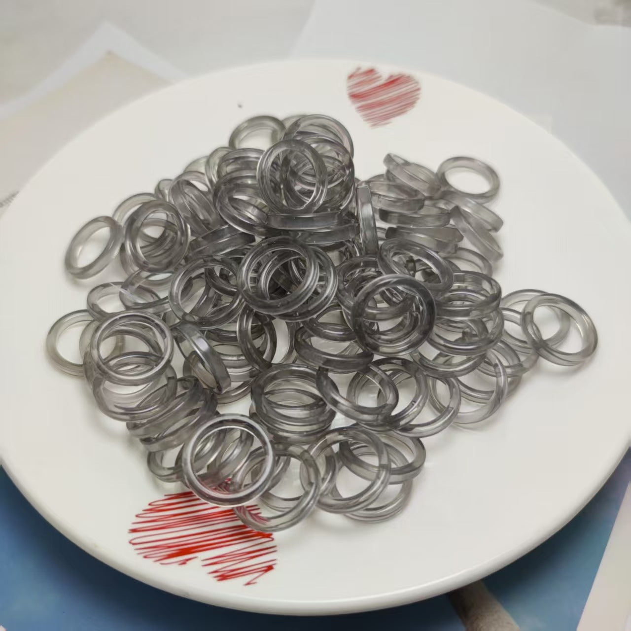 Female Single Material Sticky Accessory International Trade City Ring