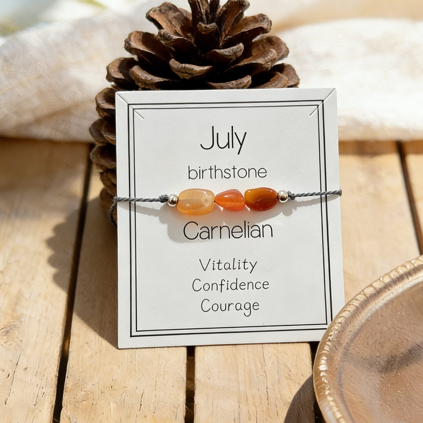 High Sense Birthstone Carrying Strap Creative Natural Stone Hand-woven Bracelets