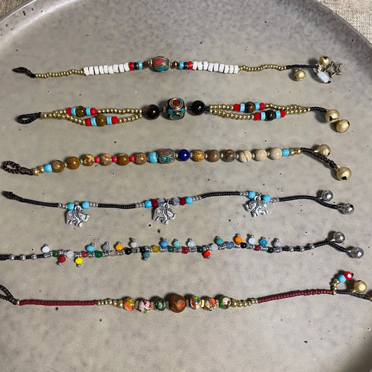 Style Chinese Tibetan Ethnic Hand-woven Nepal Stone Female Niche High-grade Bracelet