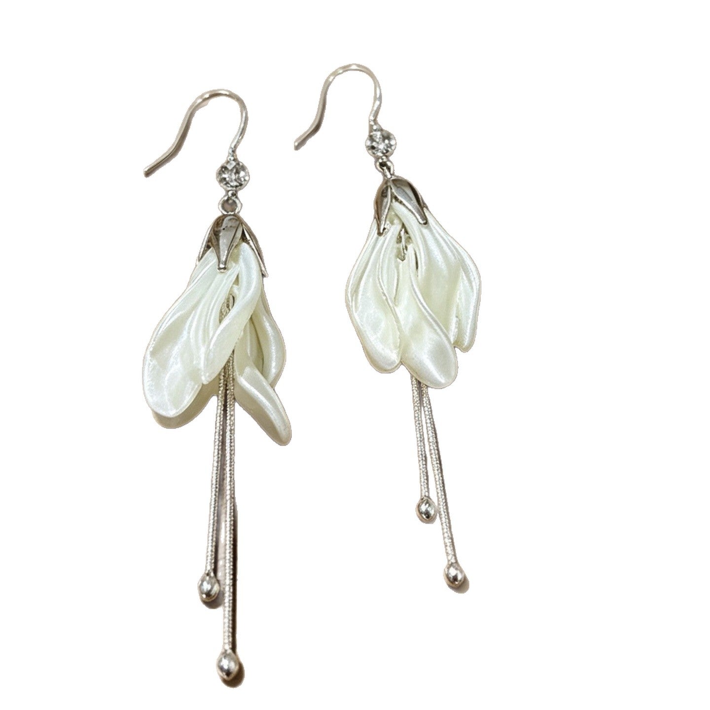 Women's Style Long Petal Fringed Light Luxury High-grade Ear Refined Wild Earrings