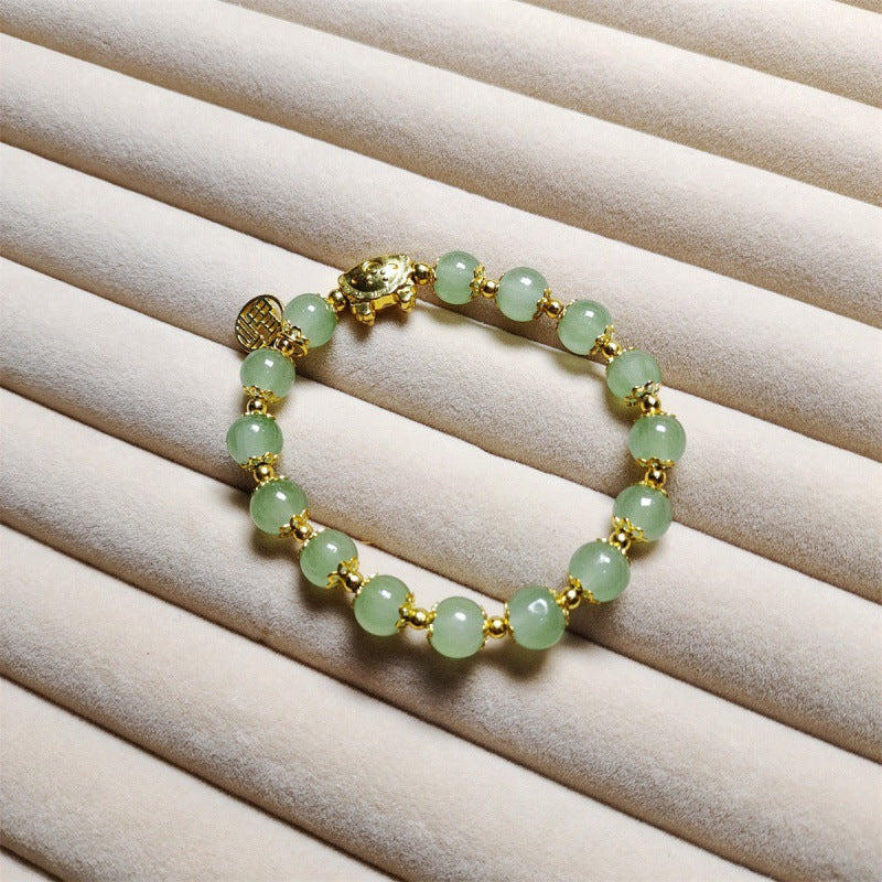 Camellia Little Daisy Crystal Girlfriends Color Glass Chipping Bracelet
