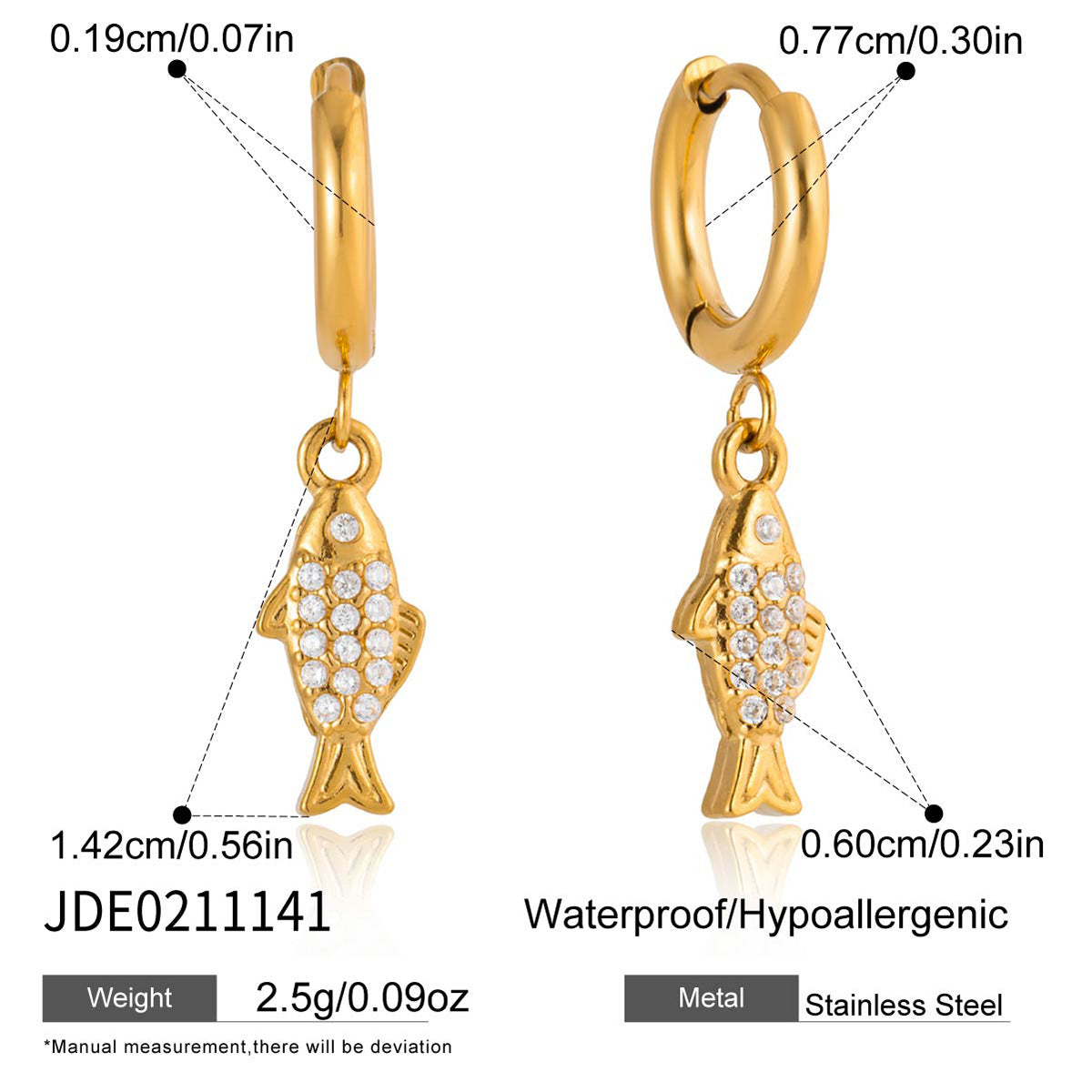 Style Gold Stainless Steel Zircon Marine Light Luxury High Necklace
