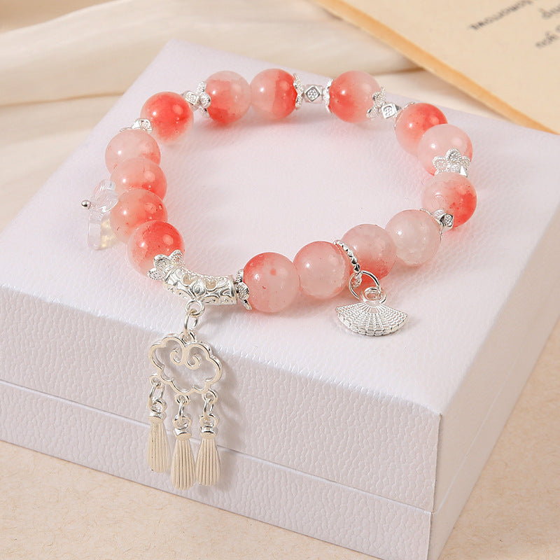 Graceful Crystal Super Moonstone Couple Girlfriends Bracelet