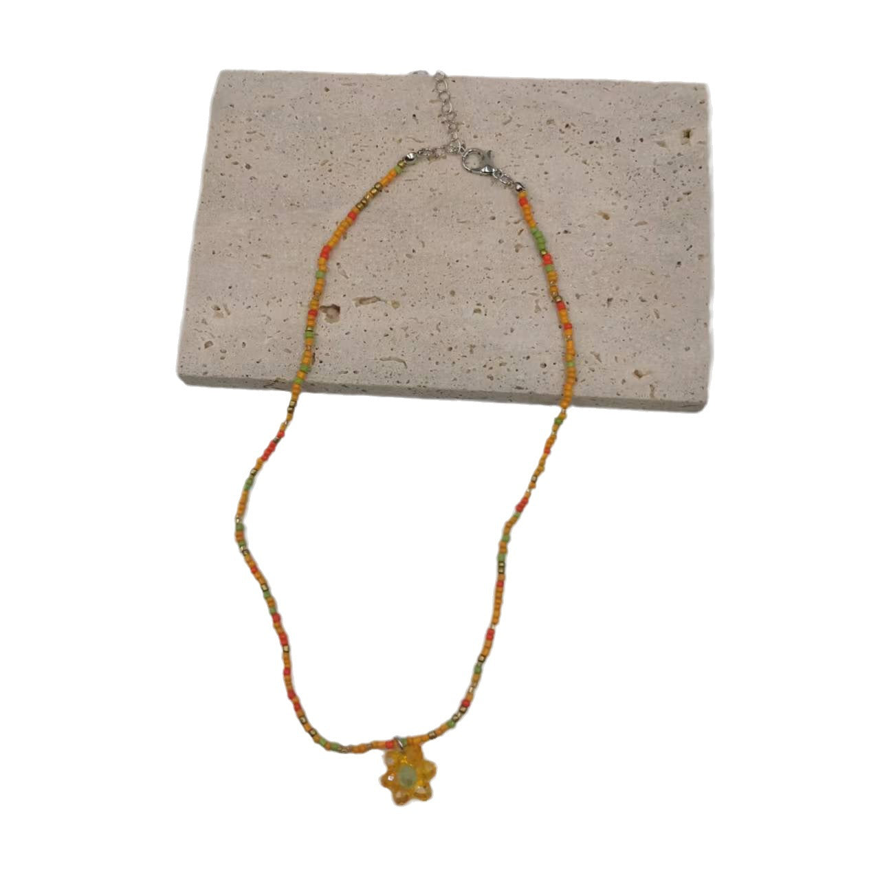 Summer Beaded Flower Female Niche Advanced Design Sense Clavicle Chain Necklaces