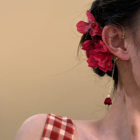 Versatile Popular Flower Ear Vacation Style Earrings