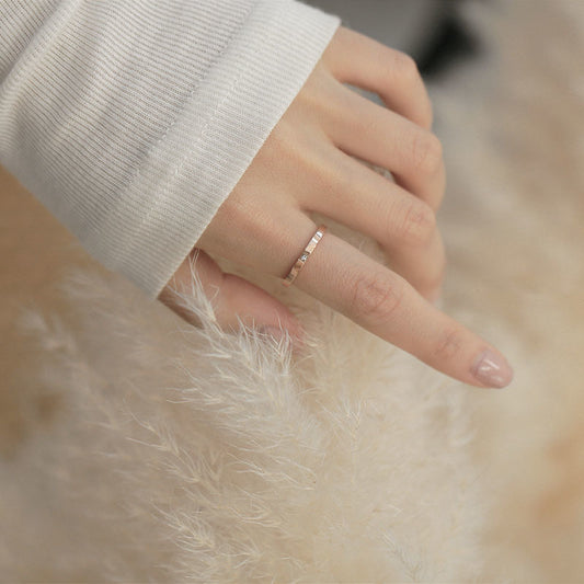 Women's Style Simple Personality Fashion Diamond Sier Rings