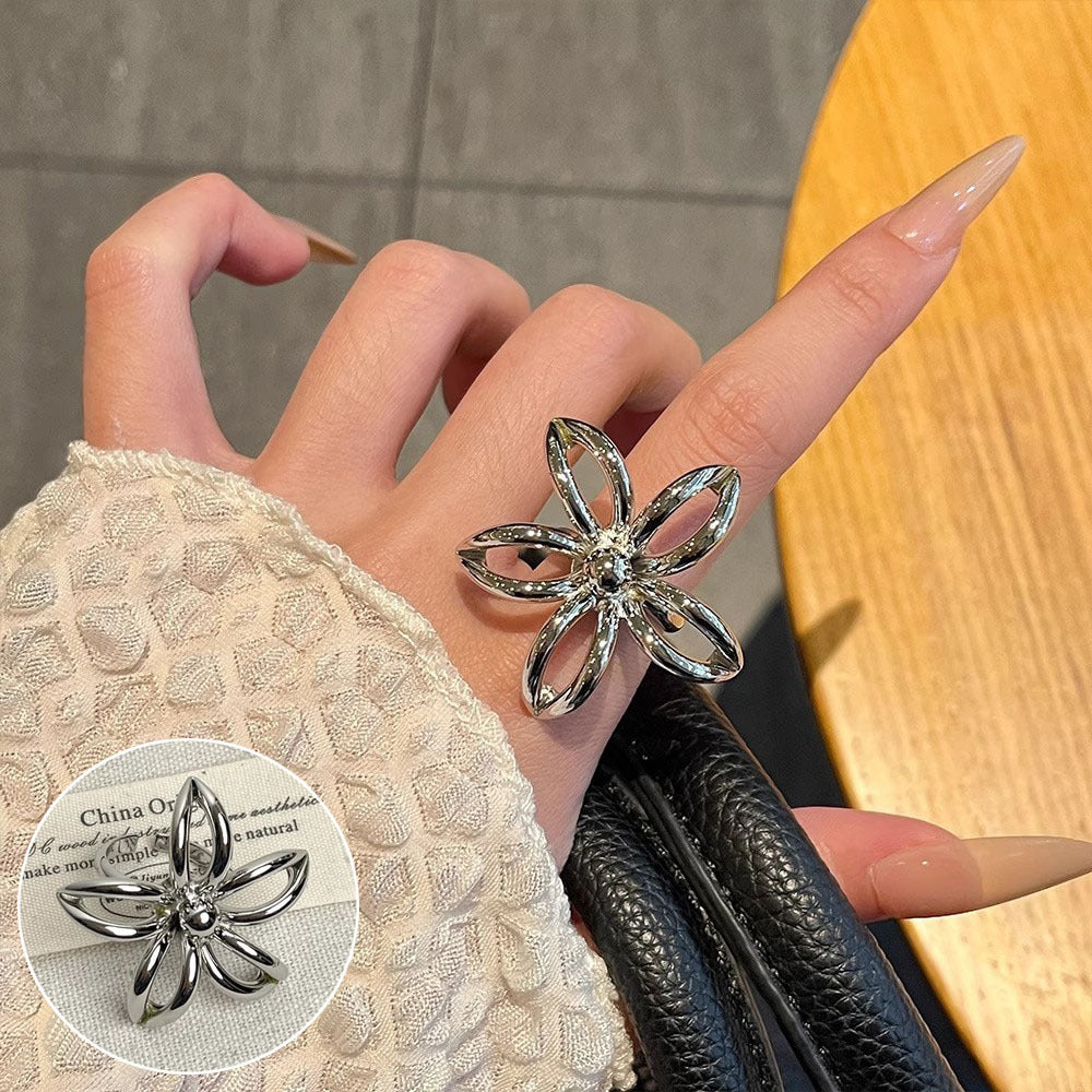 Women's High-grade Metal Personality Creative Elegant Open Sweet Cool Index Finger Rings