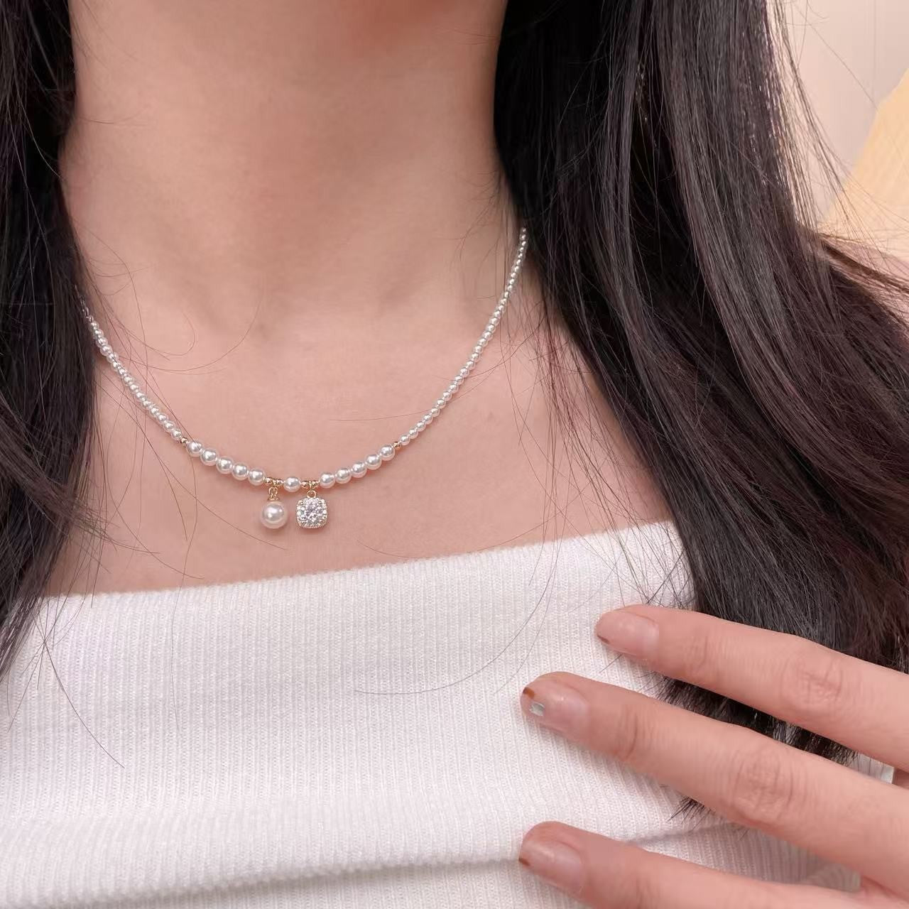 Women's Cross Hot Twin High-grade Light Luxury Necklace