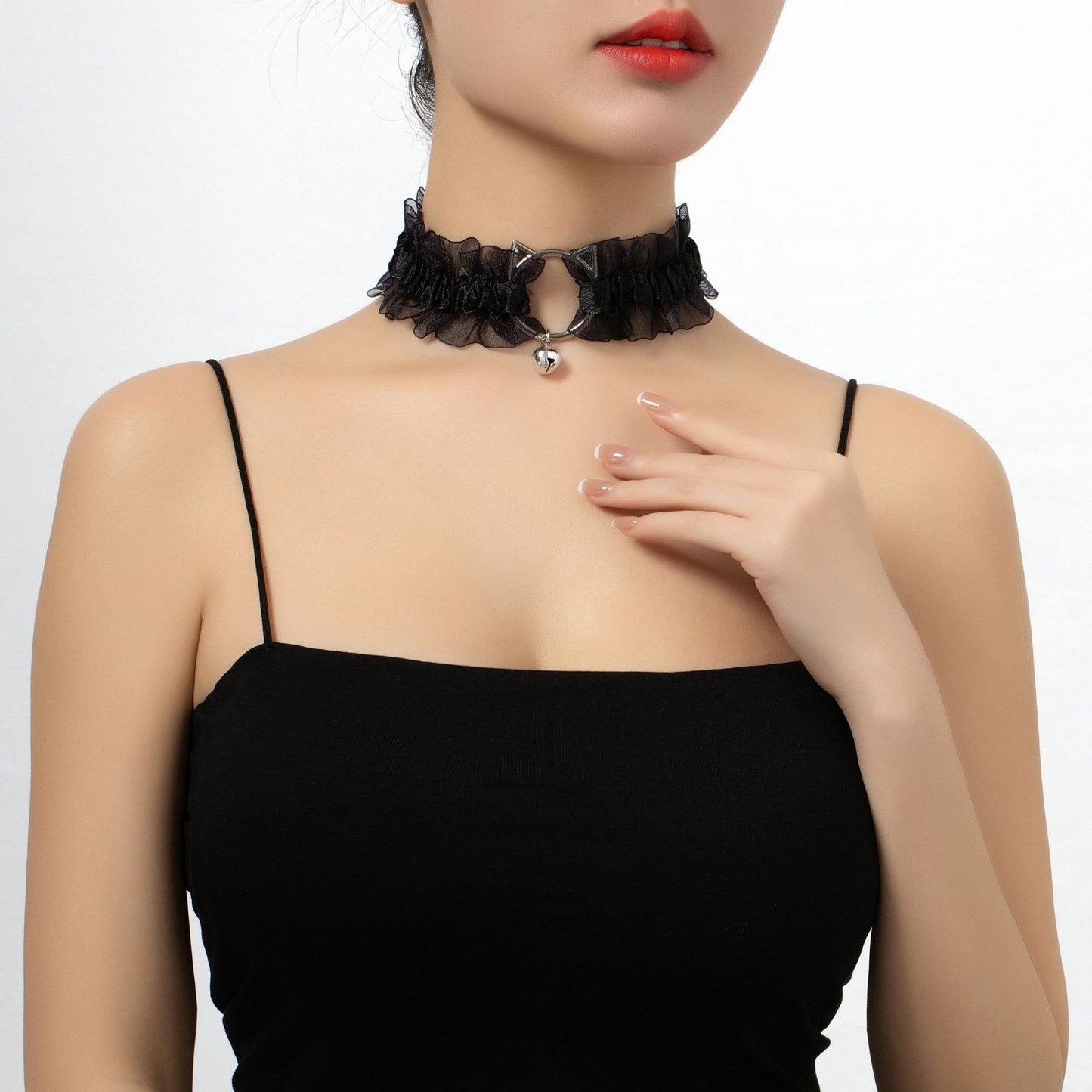 Women's Lolita Bell Kitty Lace Neckline Decoration Collar