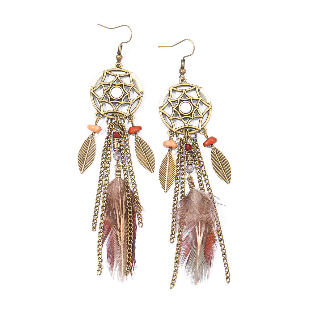 Attractive Antique Bohemian Ethnic Style Handmade Earrings