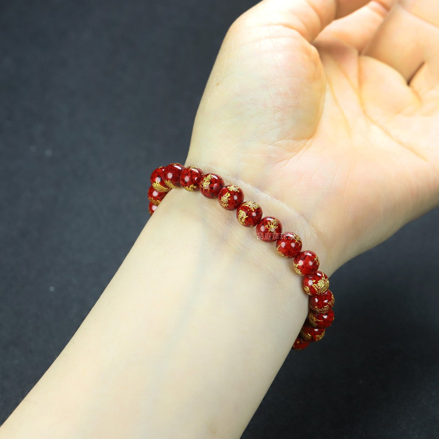 Women's & Men's Cinnabar Transparent Crystal Sand Original Life Bronzing Bracelet
