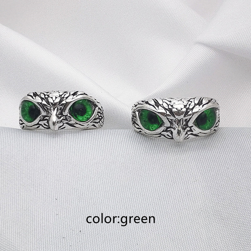 Devil's Eye Owl Creative Exaggerating Animal Rings