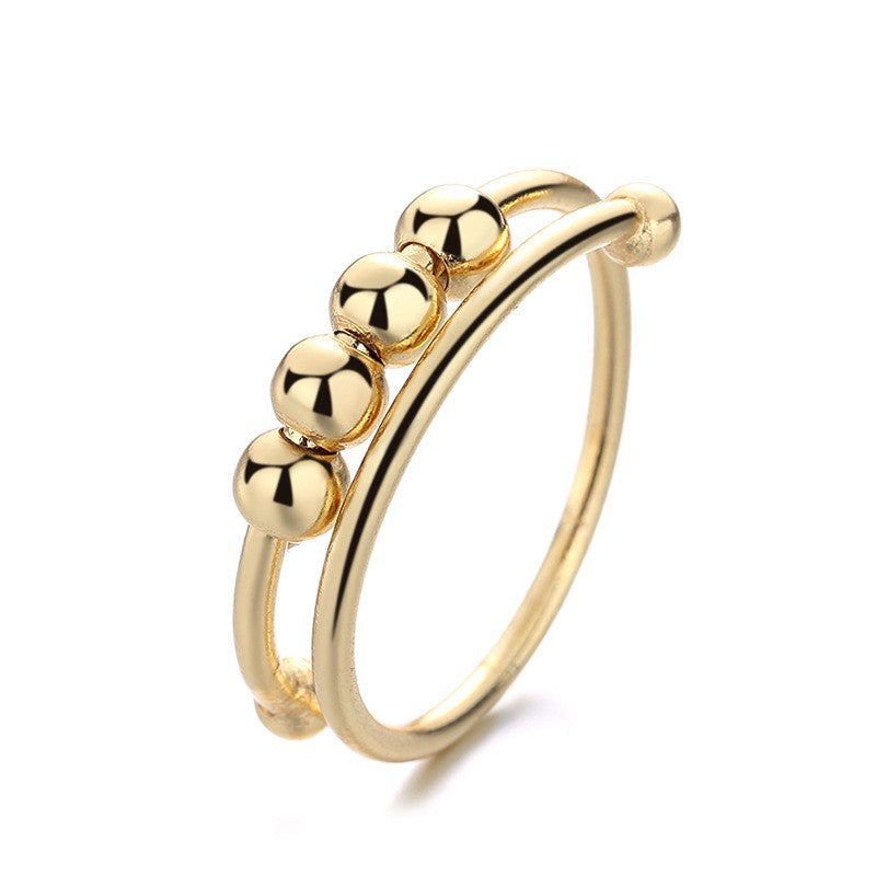 Micro Beads Spinning Female Creative Anxiety Ring