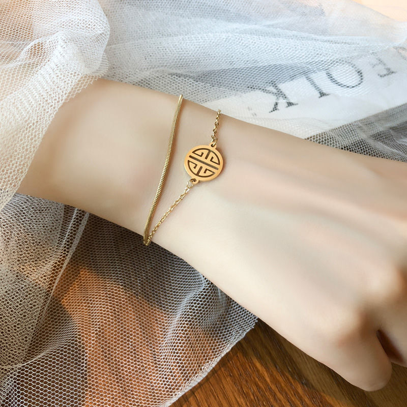 Women's Hot Lucky Double Happiness Blessing Card Bracelets