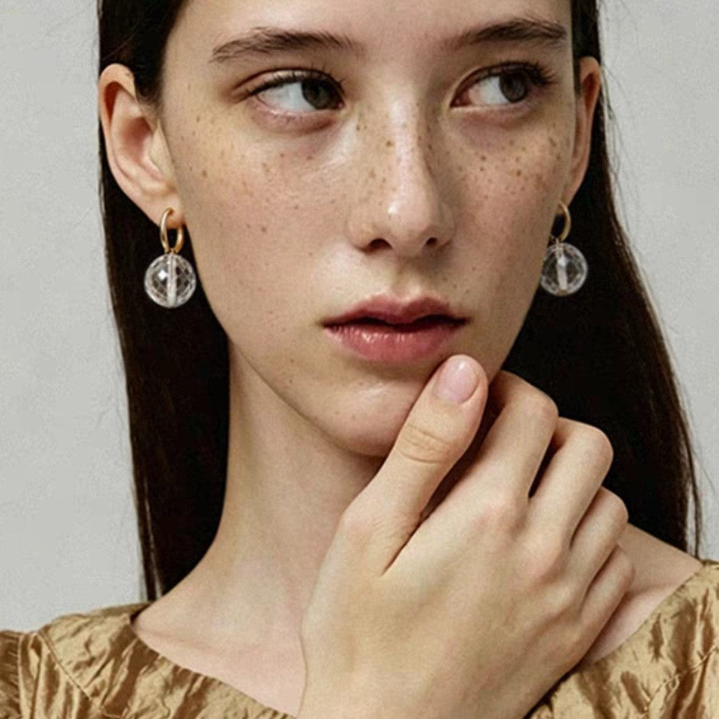 Women's Niche Cut Crystal Ear Simple Advanced Earrings