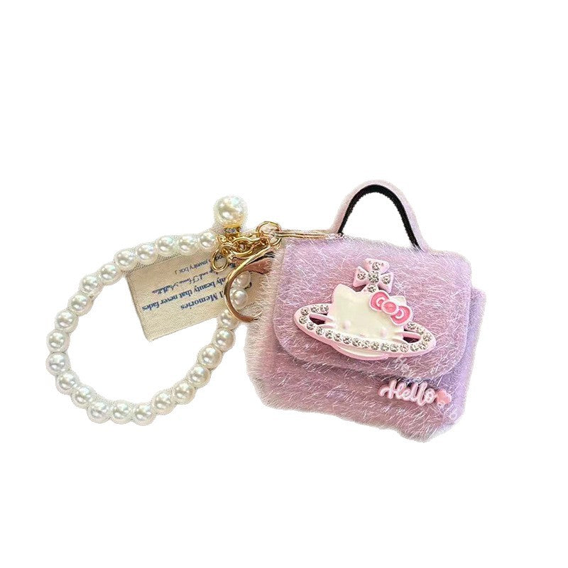 Cat Earphone Bag Pearl Sweet Girly Pendants