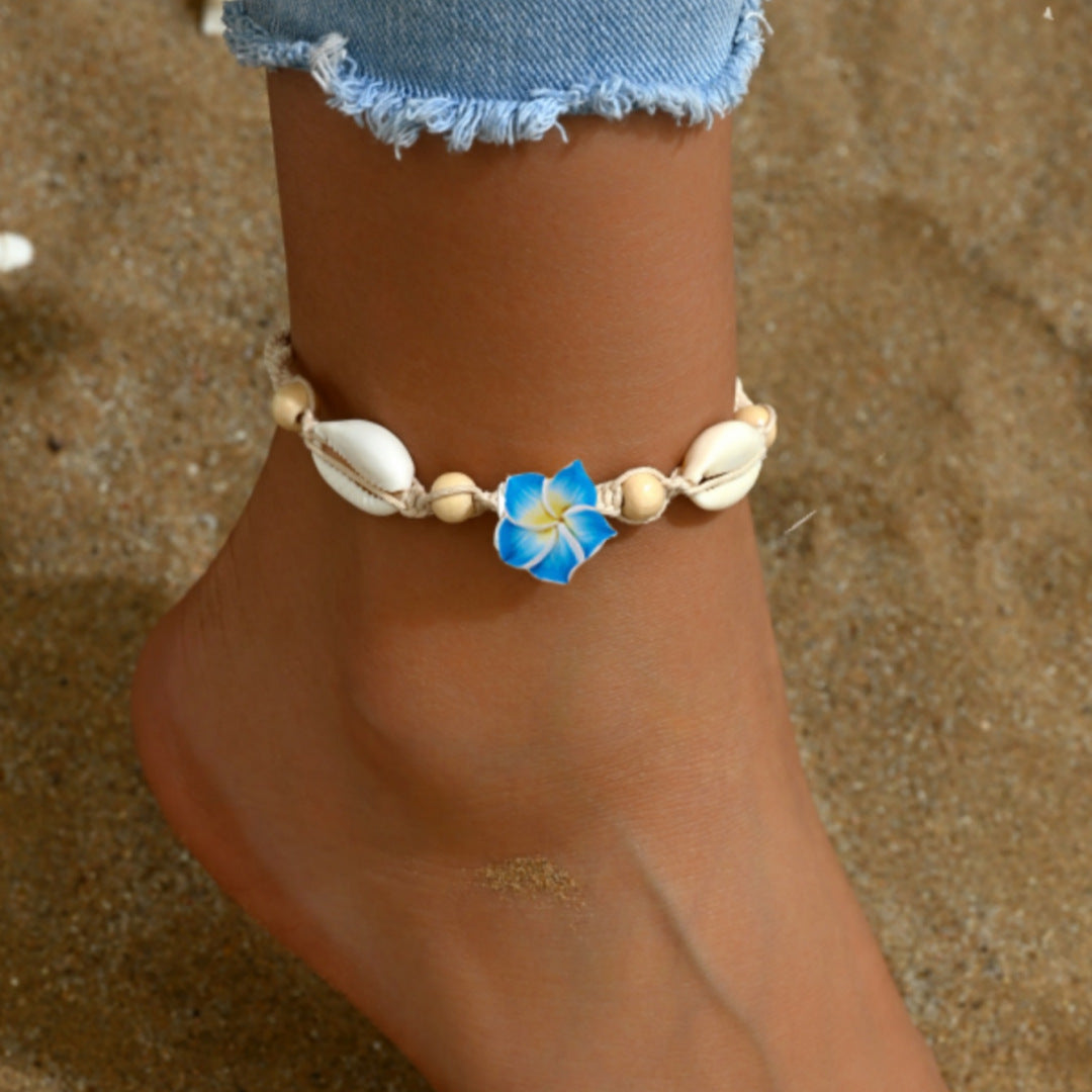 Beach Vacation Style Polymer Clay Bohemian Shell Hand-woven Navel Bracelets