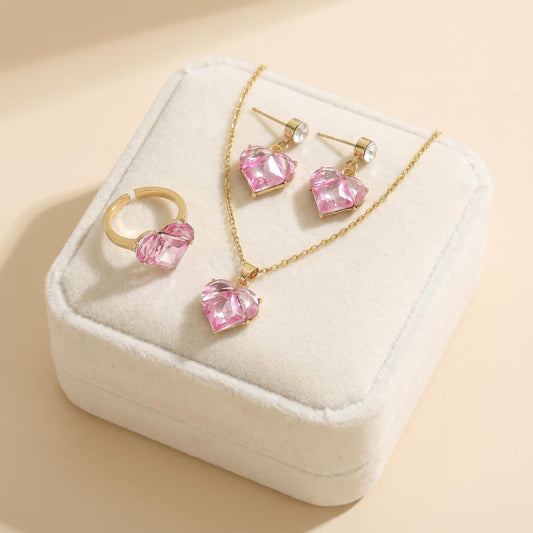 Women's Pink Love High-grade Versatile Light Luxury Rings