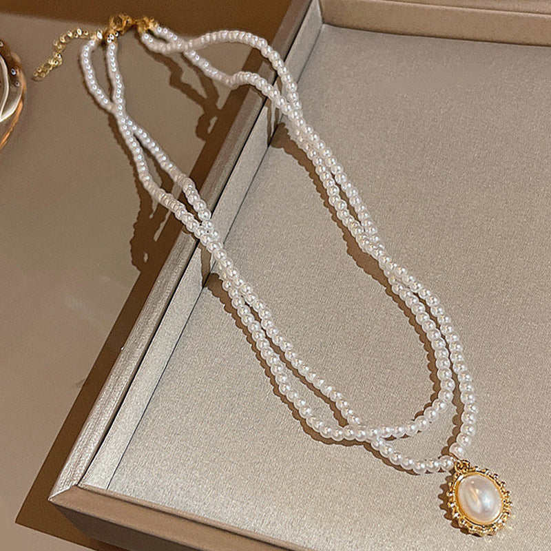 Women's Stitching Heart Clavicle Chain Light Luxury Necklaces